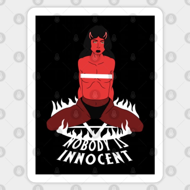 Sexy Demon Girl Nobody Is Innocent Sexy Demon Sticker Teepublic 